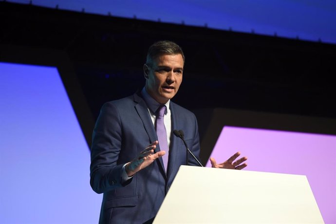 El presidente del Gobierno, Pedro Sánchez, en el acto de inauguración  del 'DES-Digital Enterprise Show 2022' en Málaga, evento de transformación digital.