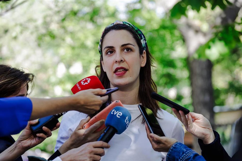 Archivo - La portavoz de Más Madrid en el Ayuntamiento de Madrid, Rita Maestre, interviene ante los medios de comunicación  