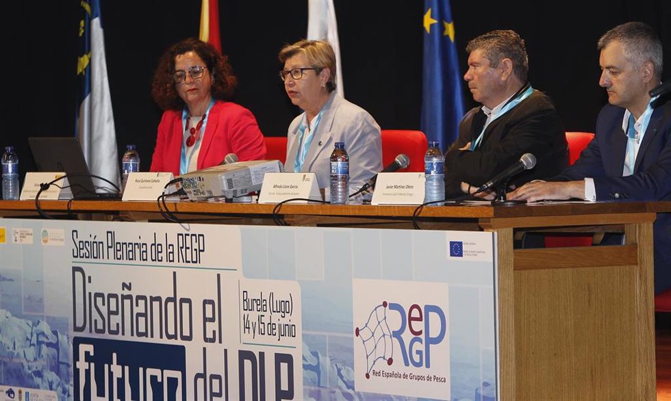 La conselleira do Mar, Rosa Quintana, durante su participación en la inauguración de la VII sesión plenaria de la Red Española de Grupos de Pesca (REGP)