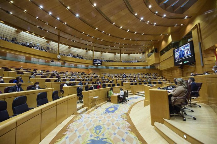 Archivo - Vista general de una sesión de control al Gobierno en el Senado, a 22 de marzo de 2022, en Madrid (España). Durante el pleno, los grupos parlamentarios del Senado han cuestionado al Gobierno por su cambio de postura sobre la autonomía del Sáha