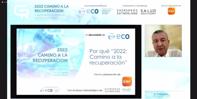 El presidente de la FundaciónECO, Rafael López , ha sido el encargado de introducir las conclusiones del trabajo “2022: Camino a la recuperación”.