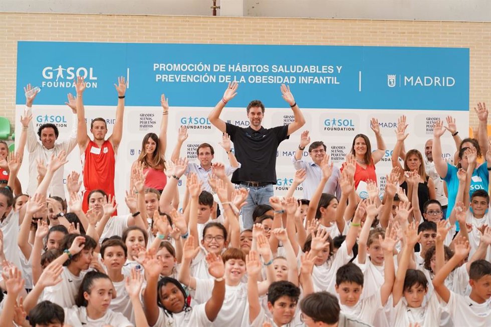 Pau Gasol en el Polideportivo Francisco Fernández Ochoa de Carabanchel (Madrid)