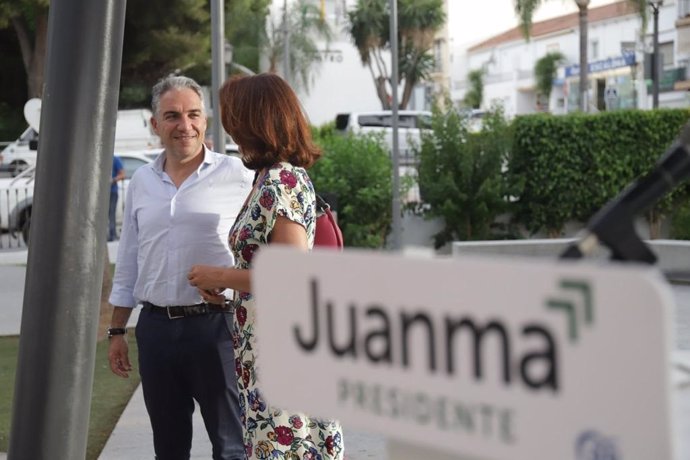 El coordinador del PP andaluz para la campaña del 19J y presidente del PP de Málaga, Elías Bendodo, en un acto