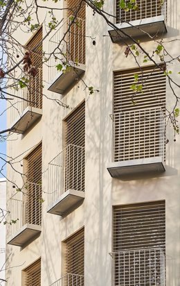 Fachada de la Llacuna en Barcelona