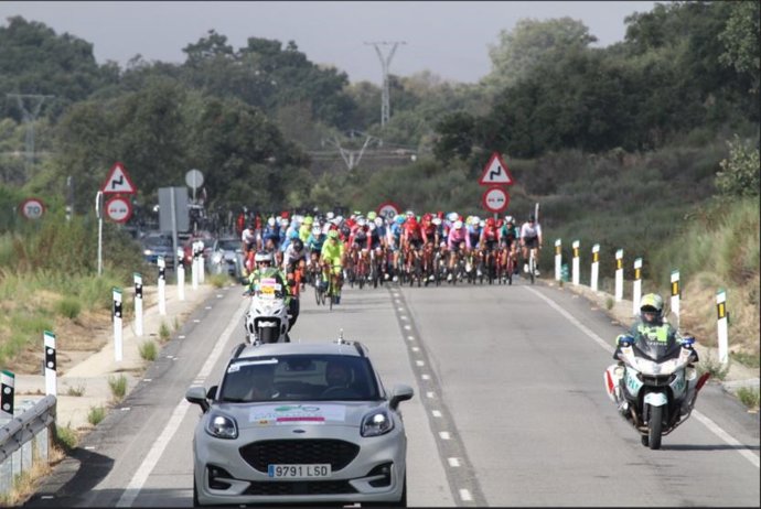 Un momento de la Vuelta Ciclista a Extremadura de 2021