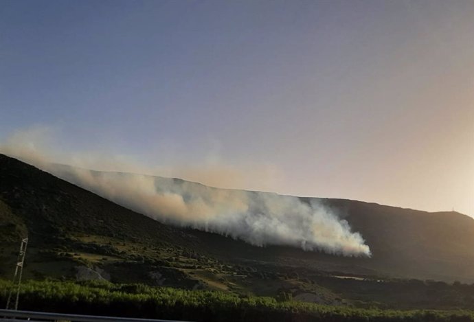 Incendio en la sierra de Leyre.