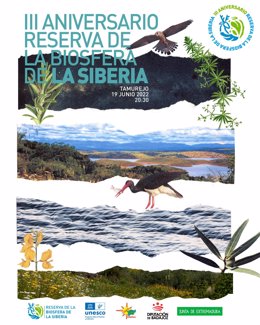 Cartel del tercer aniversario de la Reserva de la Biosfera de La Siberia