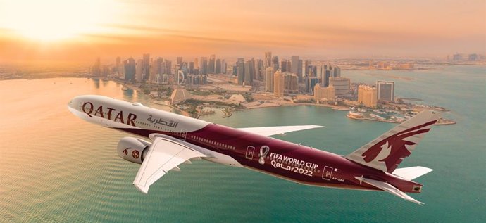 Avión de Qatar Airways.