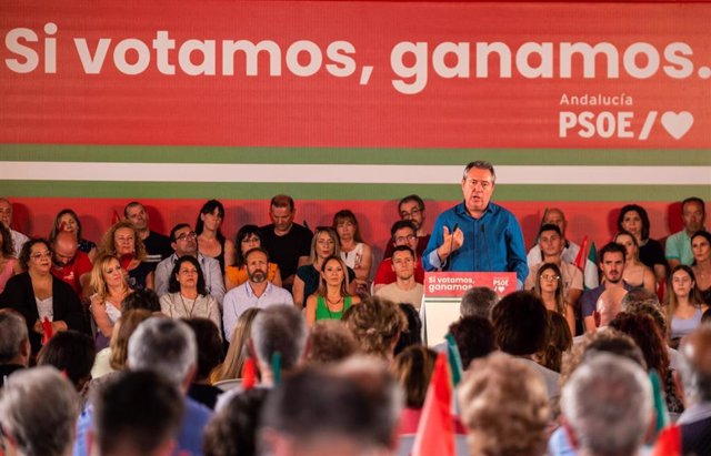 El candidato del PSOE-A a la Presidencia de la Junta, Juan Espadas, en un acto en Armilla (Granada) (Foto de archivo).