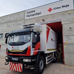 El camión de la Creu Roja.