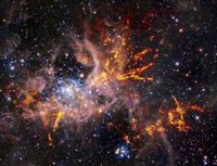 Violenta formación estelar en la nebulosa de la Tarántula