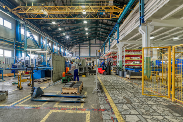 El interior de una fábrica