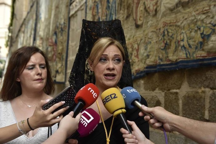 La líder de Ciudadanos en Castilla-La Mancha, Carmen Picazo, en el Corpus de Toledo