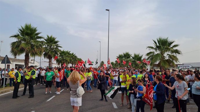 Concentración en el marco de la huelga del campo en Extremadura