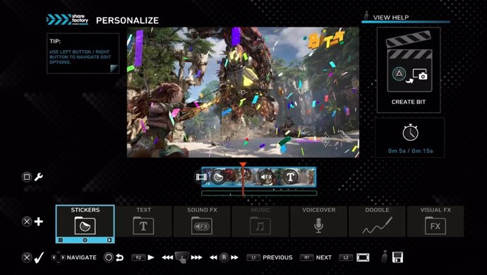 Bits, la nueva función introducida en Share Factory Studio de PS5.