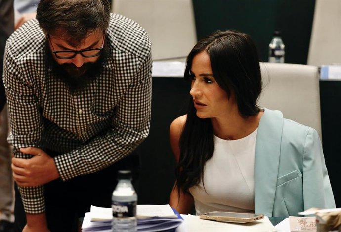 La vicealcaldesa de Madrid, Begoña Villacís, en una sesión plenaria, en el Ayuntamiento de Madrid.
