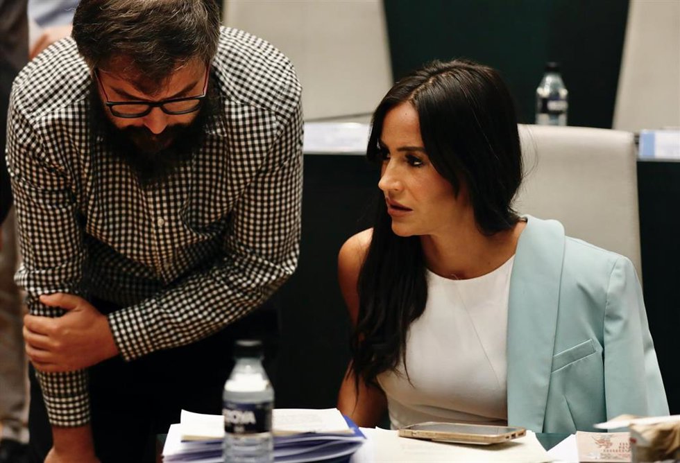 La vicealcaldesa de Madrid, Begoña Villacís, en una sesión plenaria, en el Ayuntamiento de Madrid.