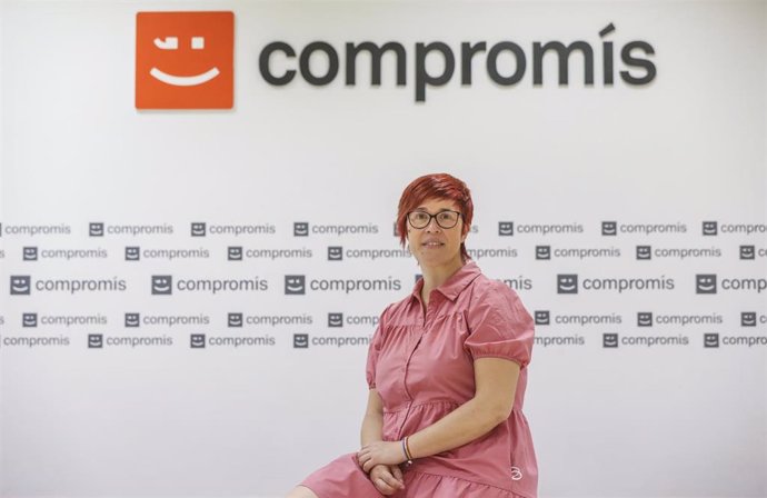 Archivo - La secretaria general de Més Compromís, gueda Micó, responde durante una entrevista a Europa Press, a 5 de julio de 2021, en Valencia, Comunidad Valenciana, (España).