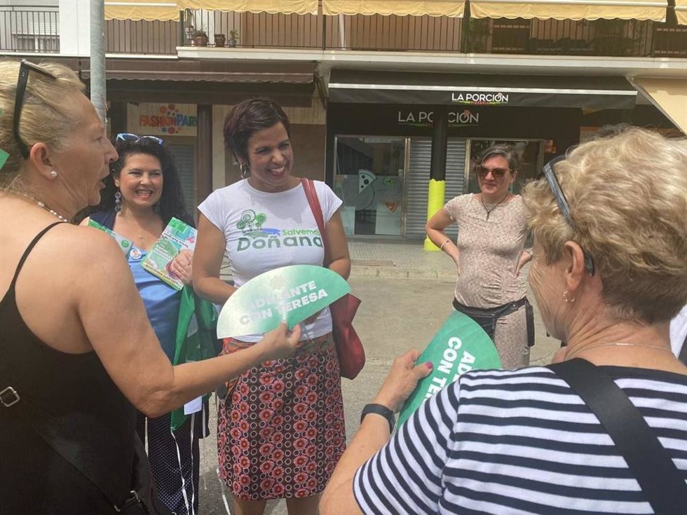 La candidata a la presidencia de la Junta de Andalucía por parte de la formación Adelante Andalucía en las próximas elecciones autonómicas, Teresa Rodríguez.