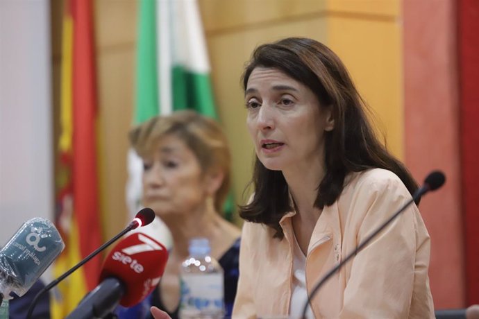 La ministra de Justicia, Pilar Llop, en la inauguración de el Congreso Nacional sobre la Ocupación Ilegal de Inmuebles, a 19 de mayo del 2022 en Málaga (Andalucía).