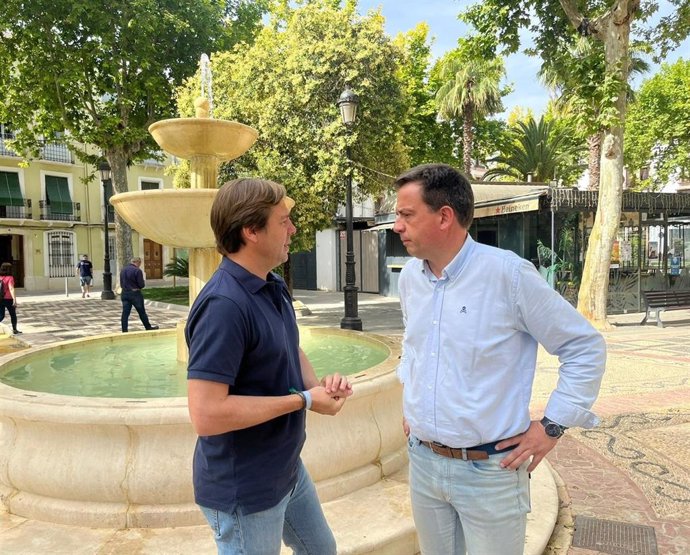 Antonio Repullo y Aurelio Fernández, en Lucena.