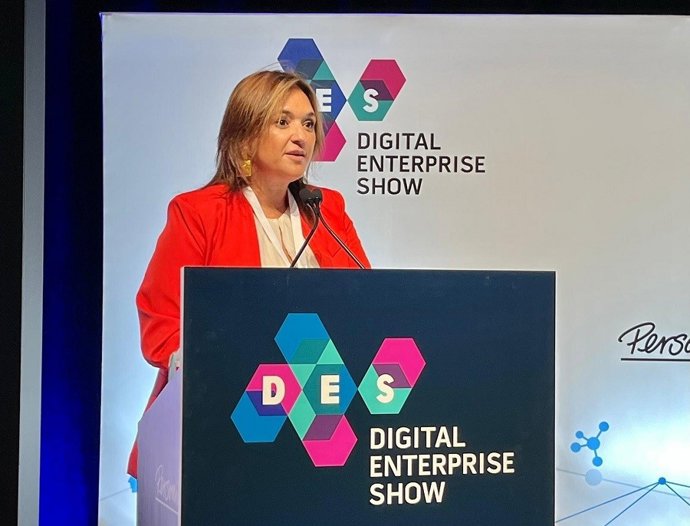 Margarita del Cid, consejera delegada de Turismo Costa del Sol, en DES-Digital Entreprise Show celebrado en el Palacio de Ferias y Congresos de Málaga capital.