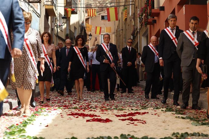 La Diputación de Zaragoza participa en la fiesta de los Corporales de Daroca, que vuelve a celebrarse tras la pandemia.