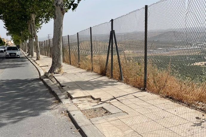 Zona por la que transcurrirá la vía peatonal y ciclista