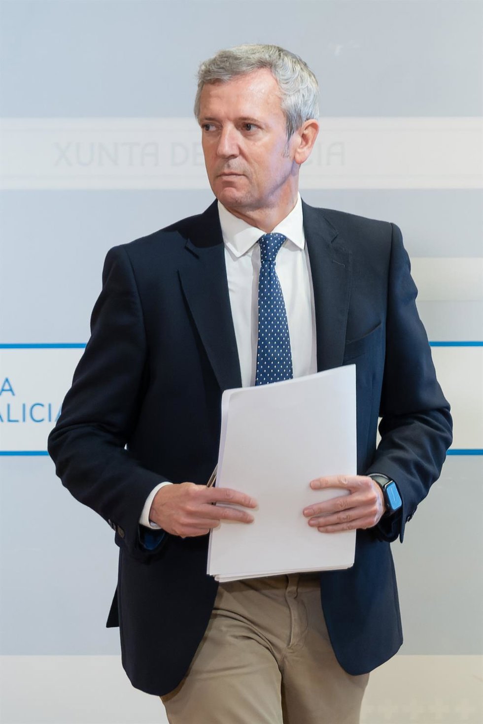 El presidente de la Xunta, Alfonso Rueda, tras el Consello