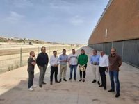 Las obras en el estadio de La Victoria de Jaén avanzan con la pantalla de pilotes para dar estabilidad al fondo sur