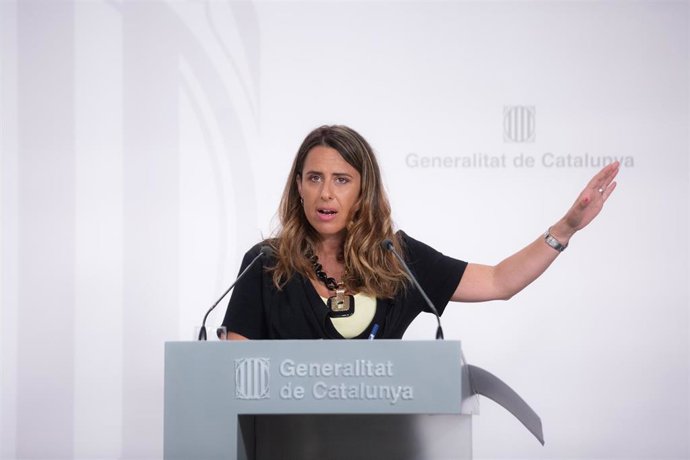 La portavoz del Govern de Cataluña, Patrícia Plaja, durante una rueda de prensa tras el Consell Executiu semanal, a 14 de junio de 2022, en Barcelona, Catalunya (España). El conseller de Interior ha anunciado un conjunto de medidas para paliar las grave