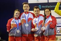 El relevo paralímpico español 4x100 mixto, subcampeón del mundo de natación