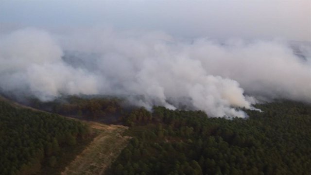 Incendio forestal en la Sierra de la Culebra.
