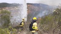 Controlado el incendio forestal en el paraje Finca de Lima de Almonaster la Real (Huelva)