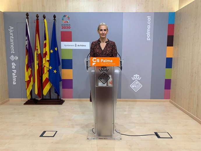 La portavoz del grupo municipal de Ciudadanos (Cs) en el Ayuntamiento de Palma, Eva Pomar.