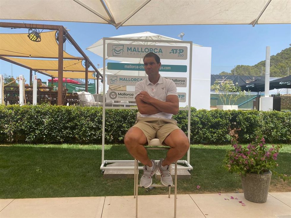 El tenista Rafael Nadal, en rueda de prensa.