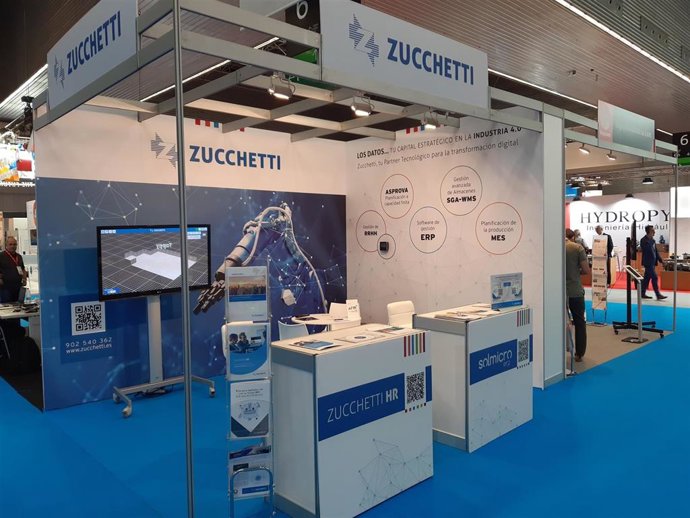Stand de Zucchetti Spain en la Feria BeDIGITAL celebrada en Bilbao Exhibition Centre en el marco de la BIEMH.