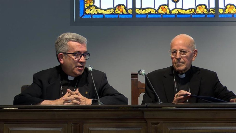 Argüello y Blázquez en un momento de la rueda de prensa conjunta