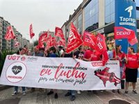 CCOO y UGT se concentran ante las sedes de las mayores empresas de prevención por el bloqueo del convenio