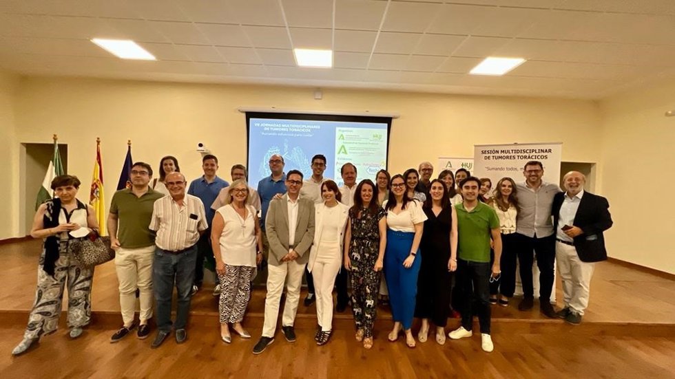 Asistentes a la jornada sobre cáncer de pulmón.