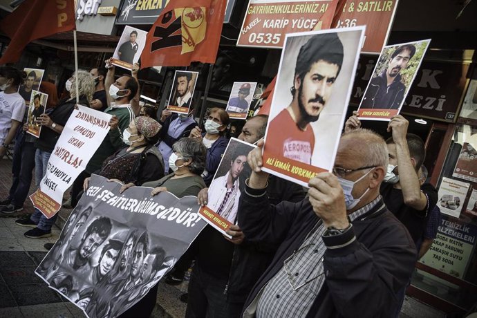 Archivo - Una manifestación en 2021 por el aniversario de las protestas del parque Gezi