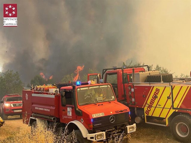 Incendio forestal en Caudiel (Valencia)