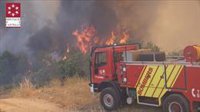 Continúan las labores de extinción del incendio de Caudiel con medios aéreos y terrestres