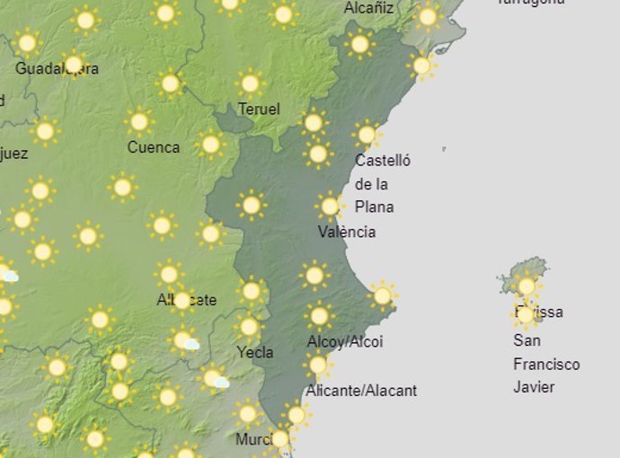 Predicción meteorológica 18 de junio