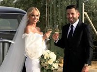 Jordi Alba y Romarey Ventura, la ilusión de los novios en un día de lo más especial