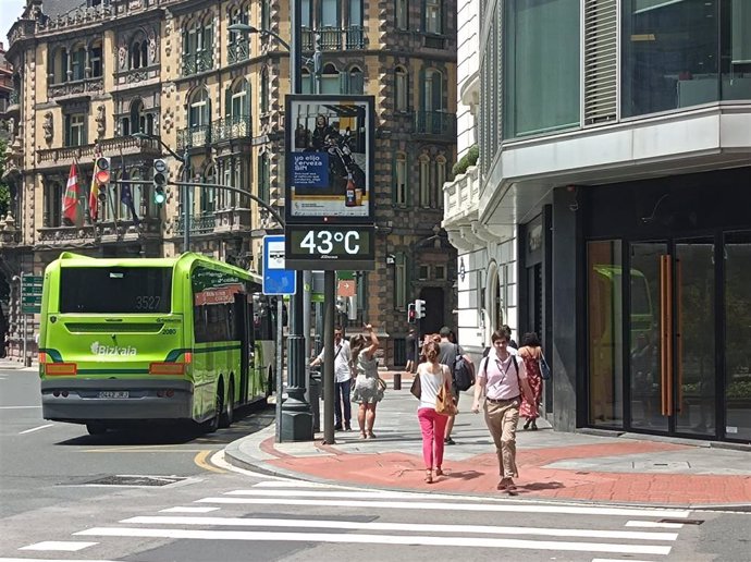 Termómetro en Bilbao.