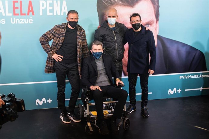 Archivo - Luis Enrique, Juan Carlos Unzué, Pep Guardiola y Xavi Hernández