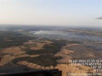 Progresa el control del incendio de Nonaspe aunque preocupan las altas temperaturas y el viento