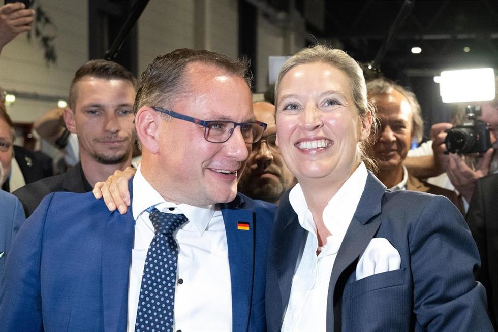 Tino Chrupalla y Alice Weidel, nuevos colíderes del partido de ultraderecha alemán Alternativa para Alemania (AfD)
