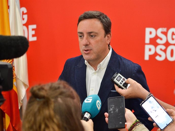 El secretario xeral del PSdeG, Valentín González Formoso, en declaraciones a los medios